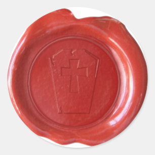 Sticker Rond Sceau de cire Faux - Rouge - TOMBSTONE