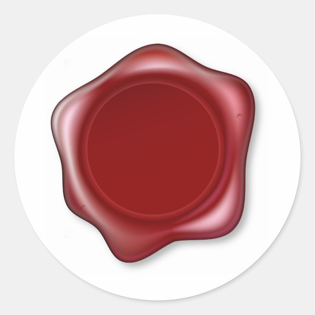 Sticker Rond Sceau de cire rouge (Devant)