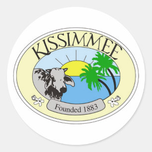 Sticker Rond Sceau de Kissimmee, Floride