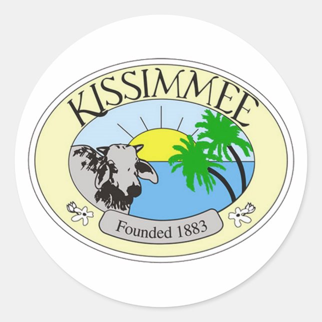 Sticker Rond Sceau de Kissimmee, Floride (Devant)