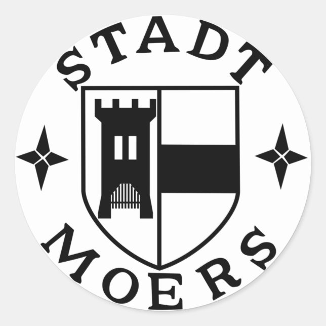 Sticker Rond Sceau de la ville de Moers, Allemagne (Devant)