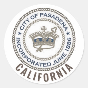 Sticker Rond Sceau de la ville de Pasadena, Californie