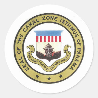 STICKER ROND SCEAU DE LA ZONE DU CANAL DE PANAMA