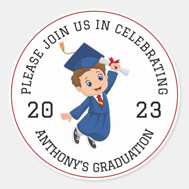 Sticker Rond Sceau de l'enveloppe de diplôme (Devant)