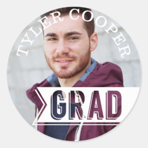 Sticker Rond Sceau de l'enveloppe de la classe de graduation du