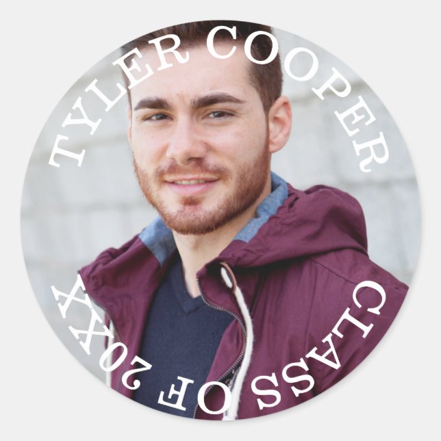 Sticker Rond Sceau de l'enveloppe de la classe de graduation du (Devant)