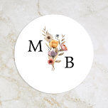 Sticker Rond Sceau de l'enveloppe de Mariage floral coloré<br><div class="desc">Célébrez votre amour avec le Mariage coloré Monogram Envelope Seal design, une fusion vibrante de charme romantique de conte de fées boho et d'élégante beauté botanique. Doté d'un agencement astucieux de fines fleurs d'aquarelle et d'un style sophistiqué, ce design évoque l'enchantement d'un jardin fleuri, parfait pour les mariages au printemps,...</div>