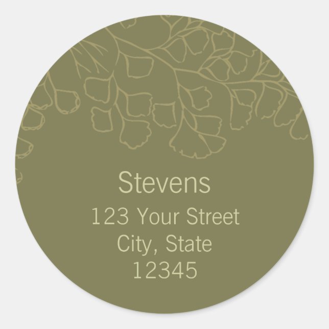 Sticker Rond Sceau de l'enveloppe de retour Woodland (Devant)