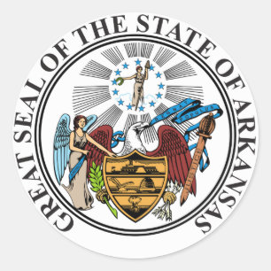 Sticker Rond Sceau de l'État de l'Arkansas