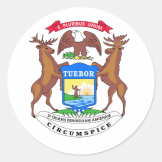 Sticker Rond Sceau de l'État du Michigan