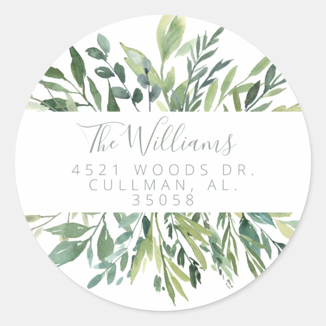 Sticker Rond Sceau de l'étiquette de l'adresse de retour de car (Devant)