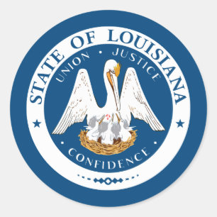 Sticker Rond Sceau de Louisiane, Sceau de Louisiane