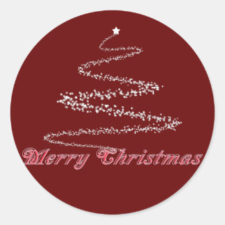 Sticker Rond Sceau de Noël rouge Joyeux