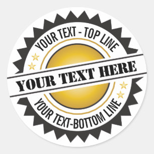 Sticker Rond Sceau de prix ou de prix noir et or