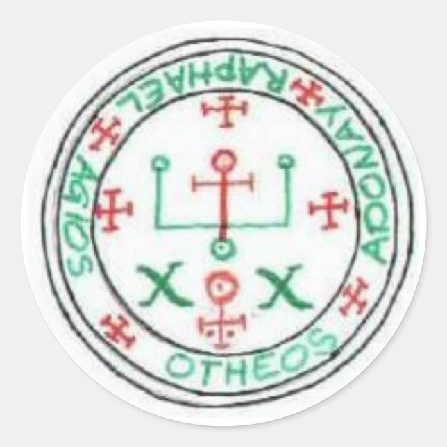 Sticker Rond Sceau de Raphael (Devant)