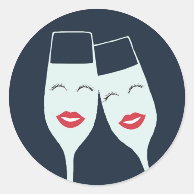 Sticker Rond Sceau de toast mariage (Devant)