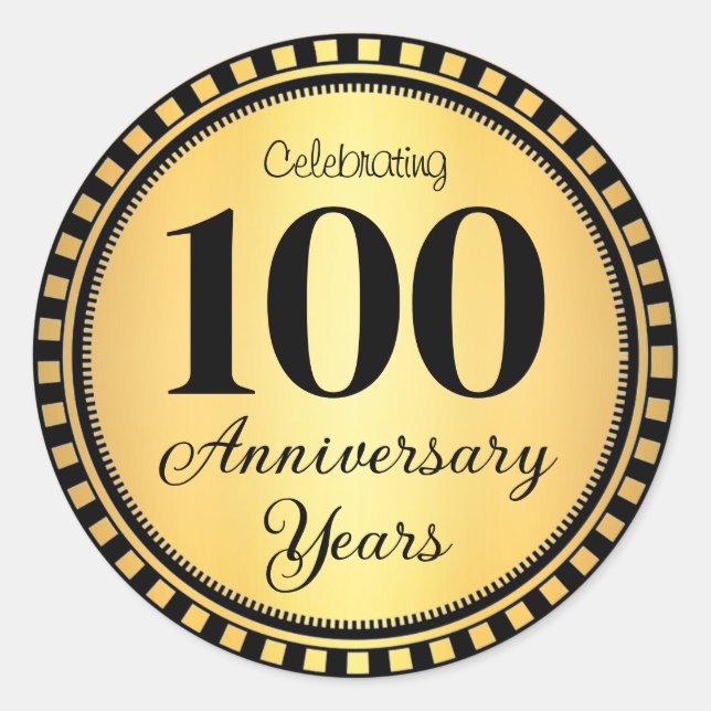 Sticker Rond Sceau d'enveloppe 100 ans (Devant)