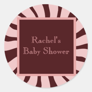 Sticker Rond Sceau d'enveloppe baby shower