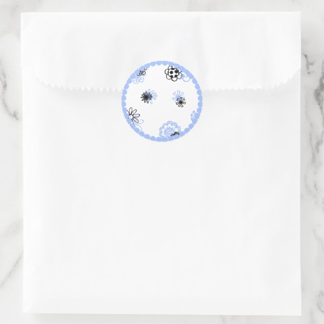 Sticker Rond Sceau d'enveloppe baby shower (Sac)
