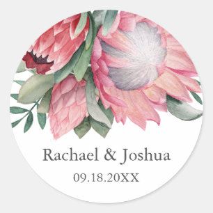 Sticker Rond Sceau d'enveloppe botanique personnalisée King Pro