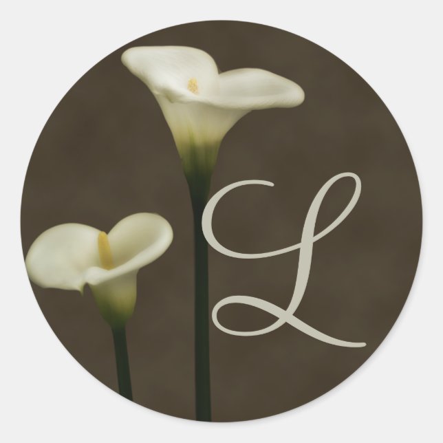 Sticker Rond Sceau d'enveloppe Calla Lily L (Devant)