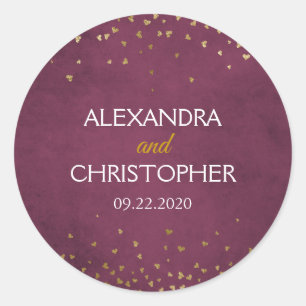 Sticker Rond Sceau d'enveloppe de la Confetti de Bourgogne et d