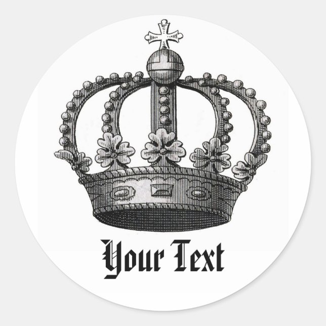 Sticker Rond Sceau d'enveloppe de la couronne (Devant)