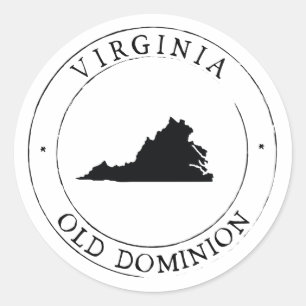 Sticker Rond Sceau d'enveloppe de l'autocollant Virginia