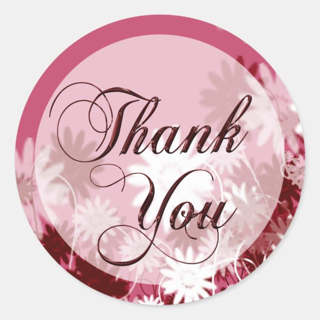 Sticker Rond Sceau d'enveloppe de reconnaissance Merci (Devant)