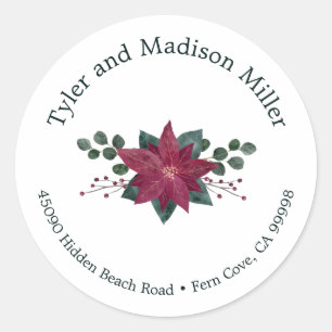 Sticker Rond Sceau d'enveloppe de vacances Rustique Rouge Poins