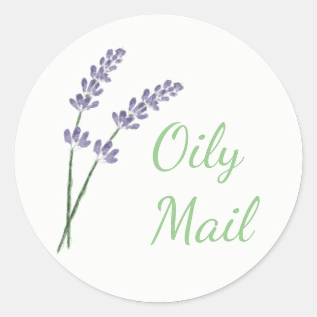 Sticker Rond Sceau d'enveloppe d'huile essentielle (Devant)