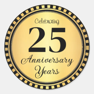 Sticker Rond Sceau d'enveloppe du 25 ans