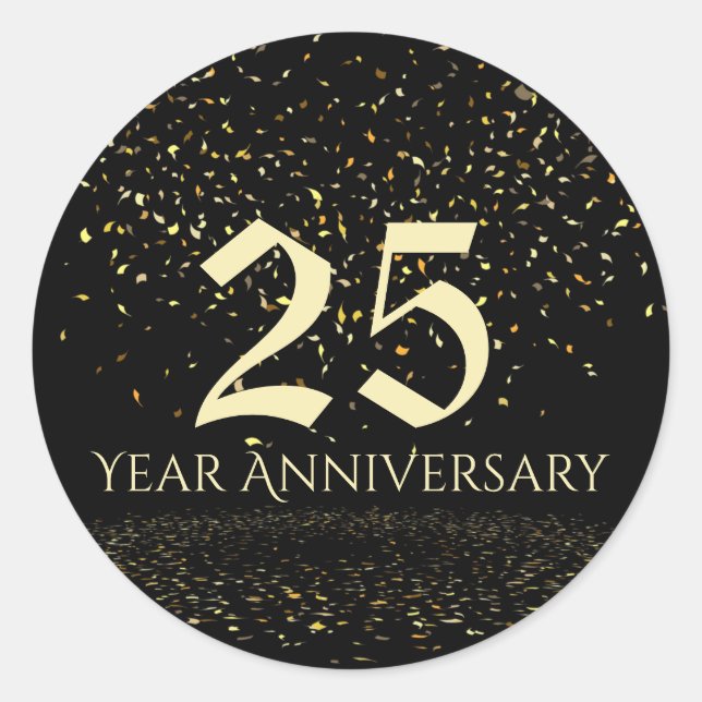 Sticker Rond Sceau d'enveloppe du 25 ans (Devant)