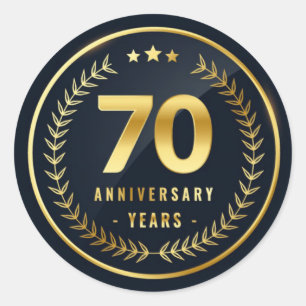 Sticker Rond Sceau d'enveloppe du 70e anniversaire