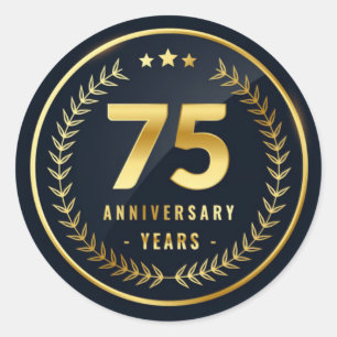 Sticker Rond Sceau d'enveloppe du 75 ans