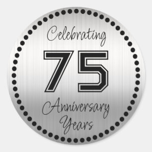 Sticker Rond Sceau d'enveloppe du 75 ans
