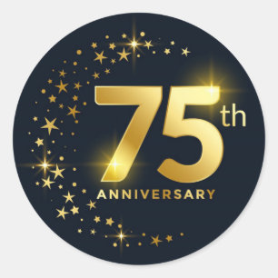 Sticker Rond Sceau d'enveloppe du 75e anniversaire