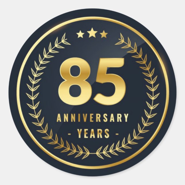 Sticker Rond Sceau d'enveloppe du 85 ans (Devant)