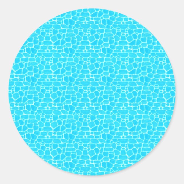 Sticker Rond Sceau d'enveloppe en pierre cyan (Devant)