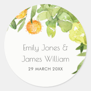 STICKER ROND SCEAU D'ENVELOPPE FLORALE DE CACTUS SUCCULTE