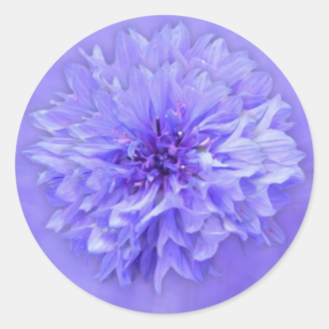 Sticker Rond Sceau d'enveloppe florale Lilac (Devant)
