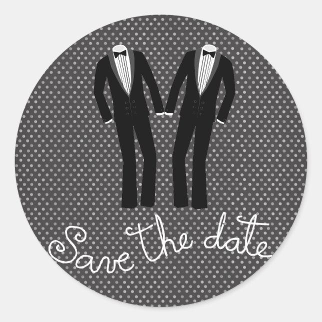 Sticker Rond Sceau d'enveloppe mariage (Devant)