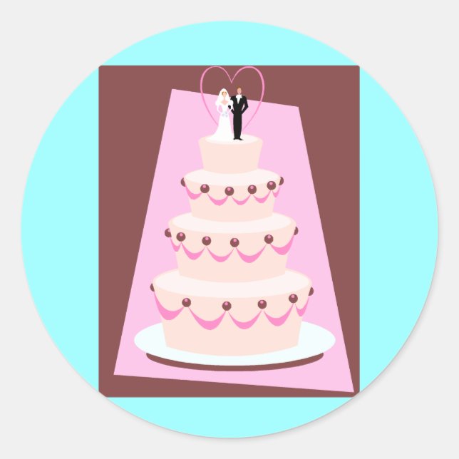 Sticker Rond Sceau d'enveloppe mariage (Devant)