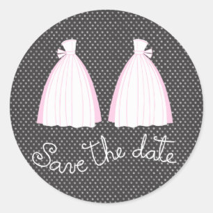 Sticker Rond Sceau d'enveloppe mariage