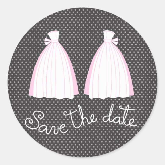 Sticker Rond Sceau d'enveloppe mariage (Devant)