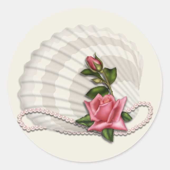 Sticker Rond Sceau d'enveloppe mariage (Devant)