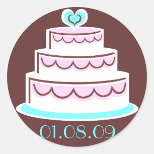 Sticker Rond Sceau d'enveloppe mariage