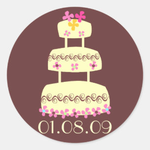 Sticker Rond Sceau d'enveloppe mariage