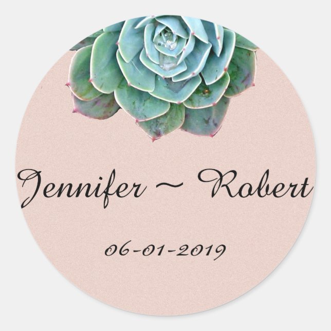 Sticker Rond Sceau d'enveloppe Mariage brillant (Devant)