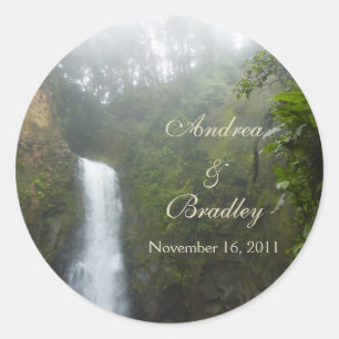 Sticker Rond Sceau d'enveloppe Mariage de cascade